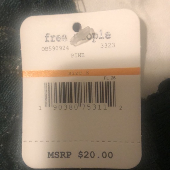 Free people lace bralette-never worn. NWT dark green - Picture 5 of 5